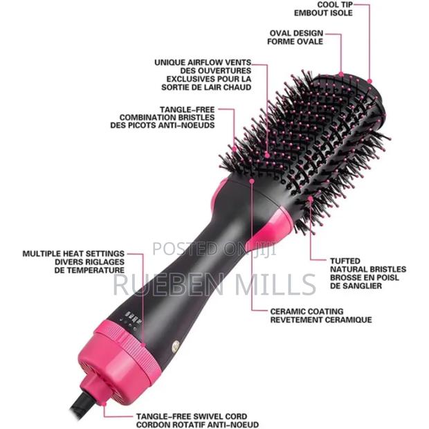 Hot Air Brush Hair Dryer and Straightener Multi-Function · Photo 3