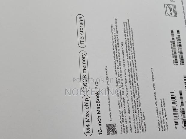 New Apple MacBook Pro 2024 M4 Max 16-Inch 36GB Apple M4 Max SSD 1T · Photo 4