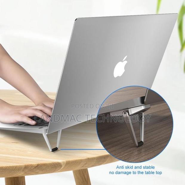 Metal Foldable Adjustable Stand Holder for Laptop - Silver · Photo 4
