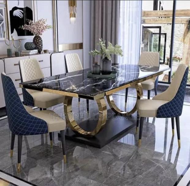 6 Seater Mable Dining Table Set ( New Elegant Design) · Photo 4