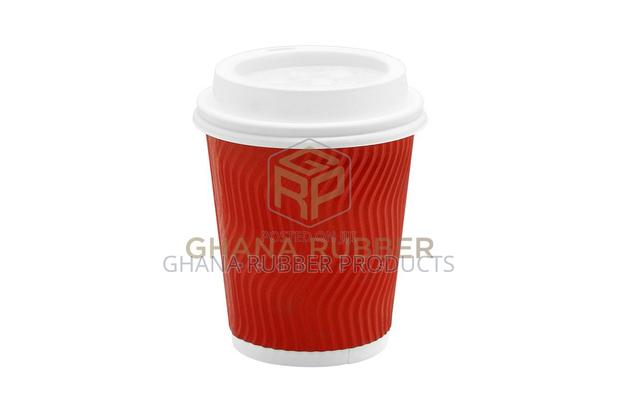 Ripple Paper Cups + Lids 8oz Red (1000pcs) · Photo 3