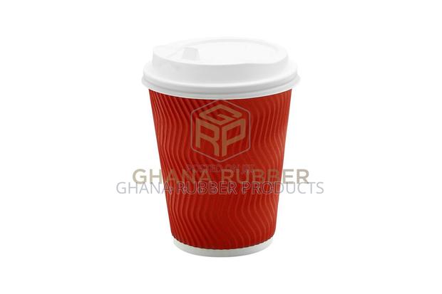 Ripple Paper Cups + Lids 12oz Red (1000pcs) · Photo 3