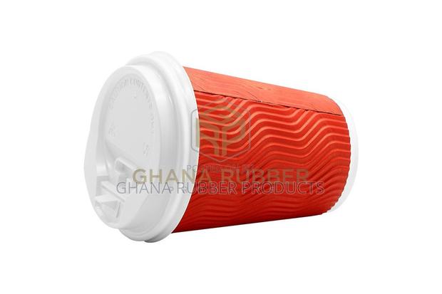 Ripple Paper Cups + Lids 12oz Red (1000pcs) · Photo 4