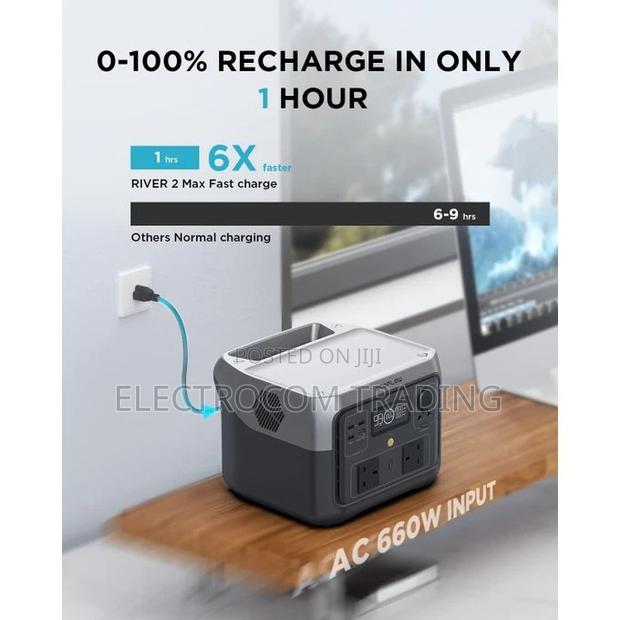 Ecoflow River 2 Max Power Station, 512wh, 500w, Uk Model photo 2