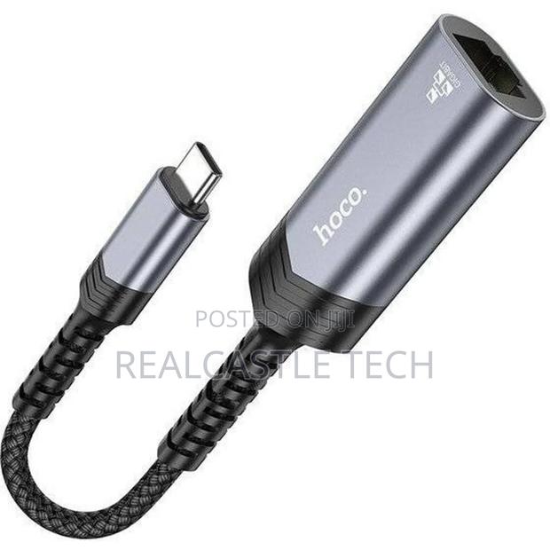 Hoco Portable OTG Ethernet Adapter. Usb-C to Rj45 photo 3