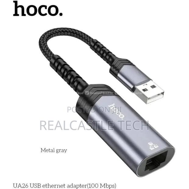 Hoco Portable OTG Ethernet Adapter. Usb-C to Rj45 photo 5