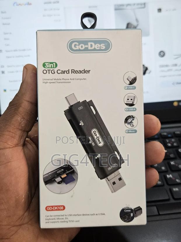 Go Des GD-DK108 3 in 1 Type-C Input Otg Memory Card Reader · Photo 4