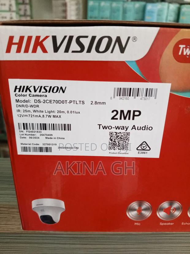 Hikvision 2mp Two Way Audio Colorvu Fixed Pt Analog Camera · Photo 4