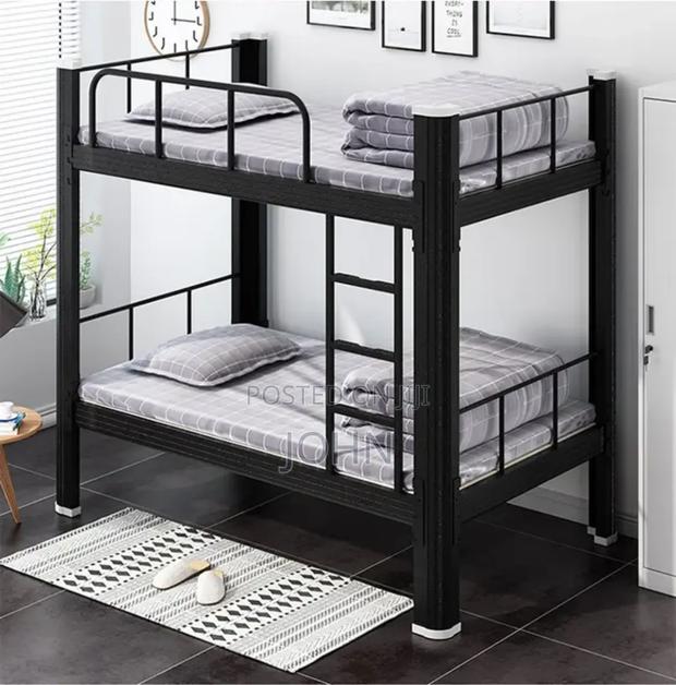 Single 200 by 100cm Metal Bunk Bed White photo 2