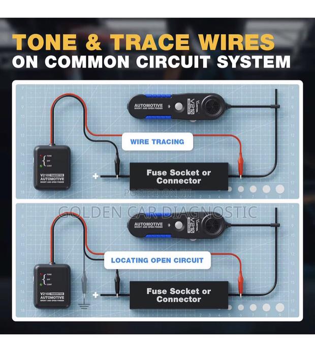 Vdiagtool V210 Car Circuit Wire Tracker Tracer 6v-42v photo 5