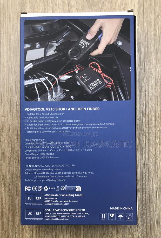 Vdiagtool V210 Car Circuit Wire Tracker Tracer 6v-42v photo 8
