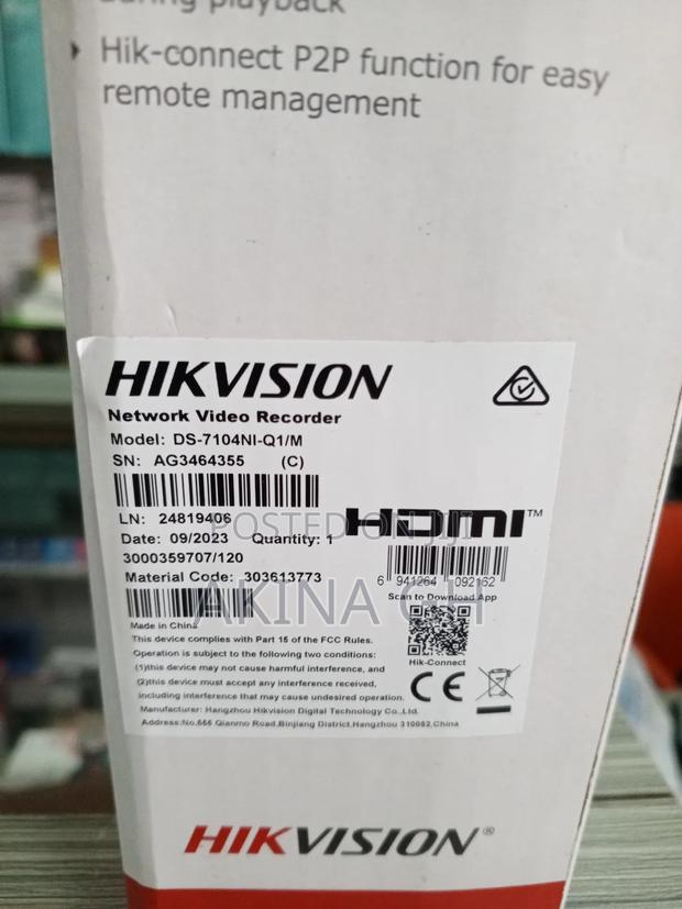Hikvision 4ch Non Poe Embedded Network NVR DS-7104NI-Q1/M · Photo 4