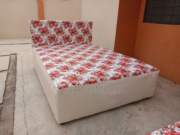 Cream Coloured Inbuilt Double Bed