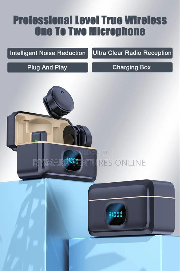 Dual Wireless Lavalier Mic With Led Display Noise Reduction photo 12