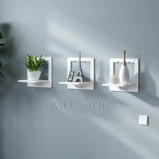 3 Set White Floating Shelve