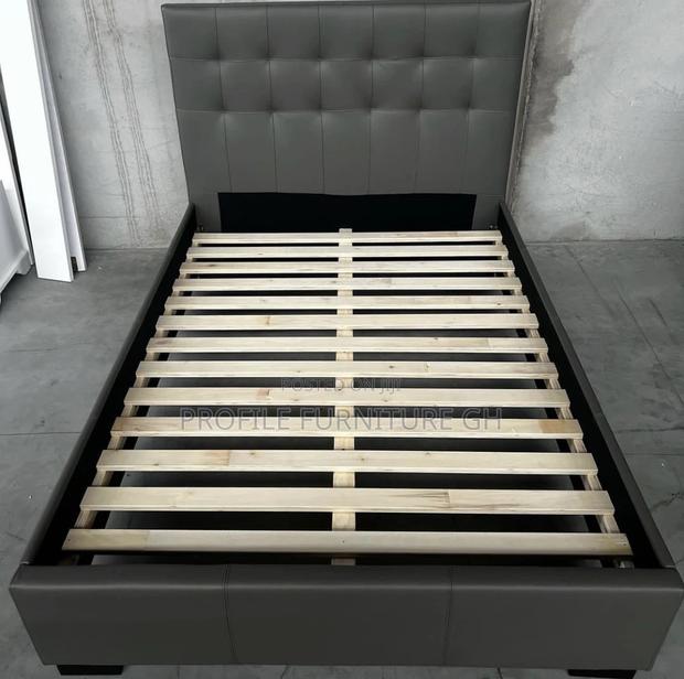 Brouhaha Leather Lit Double Bedframe