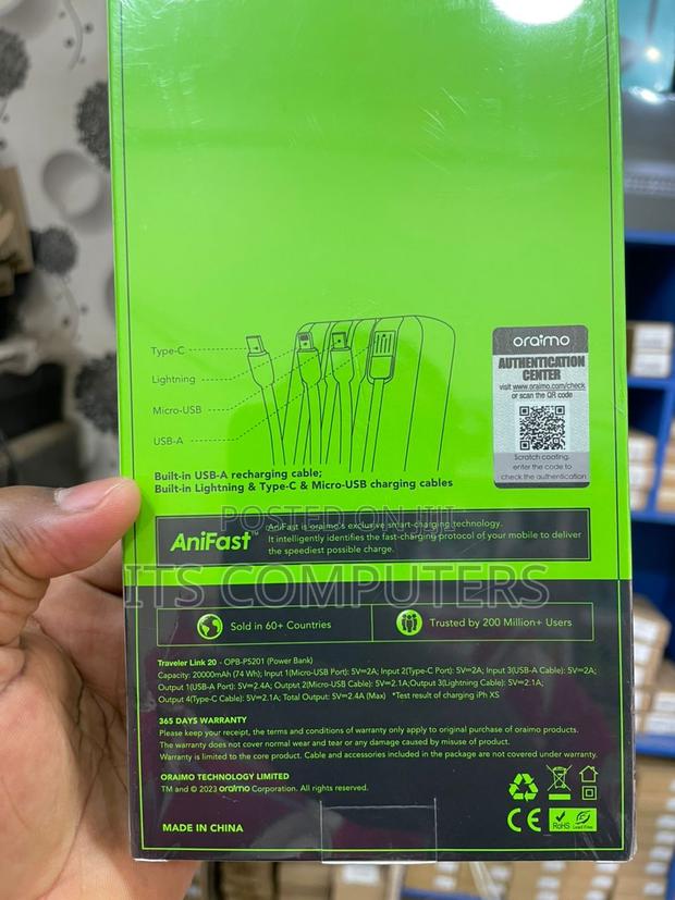 Oraimo 20000mah Power Bank Opb-P5201 · Photo 3