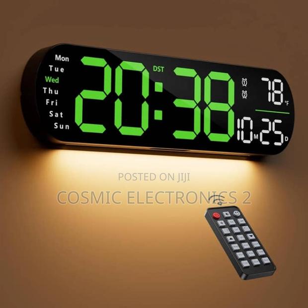 Digital Wall Clock With Timer and Adjustable LED Lights