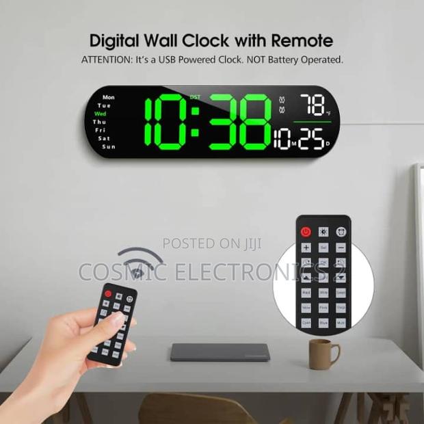 Digital Wall Clock With Timer and Adjustable LED Lights photo 3