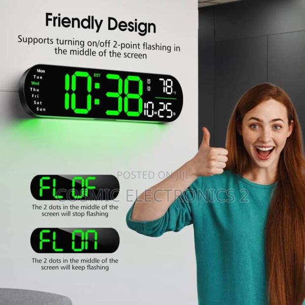Digital Wall Clock With Timer and Adjustable LED Lights photo 6