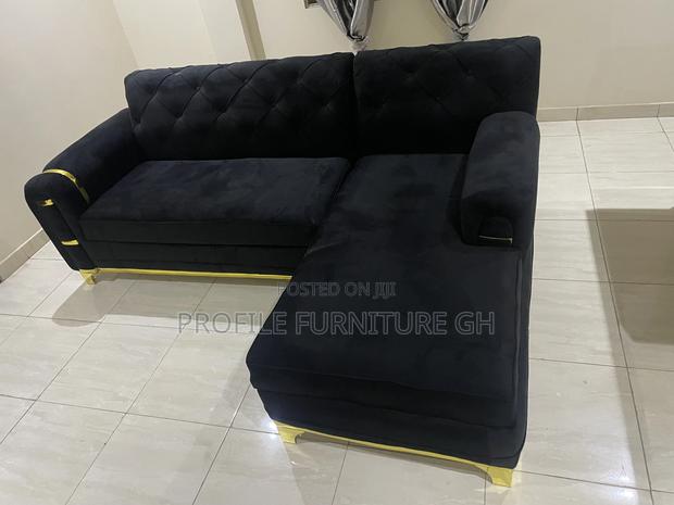 Becoming Black L-shape Sofa//Solid