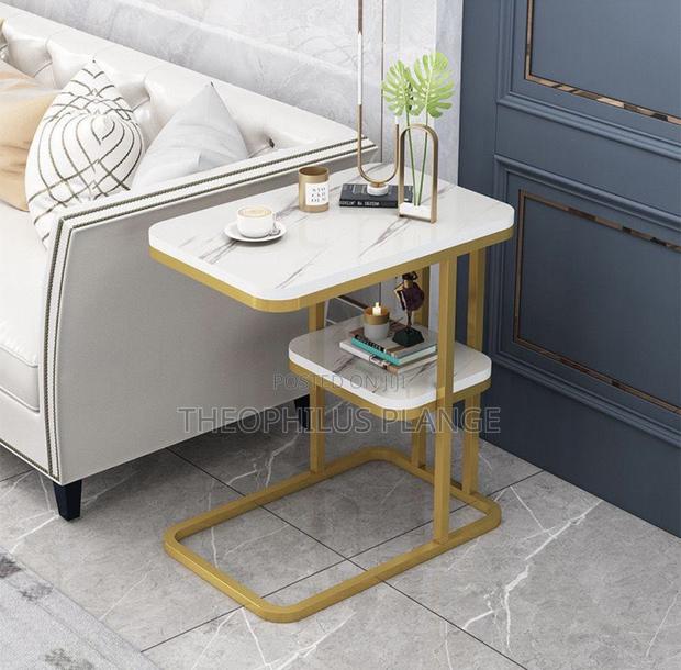 Mable Side Table/ Coffee Table (Gold and White ) · Photo 2
