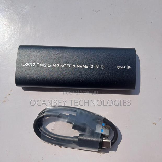 Original USB 3.2 Gen 2 to M.2 NGFF Nvme 2 in 1 SSD Case photo 2