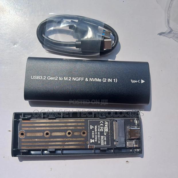 Original USB 3.2 Gen 2 to M.2 NGFF Nvme 2 in 1 SSD Case photo 4