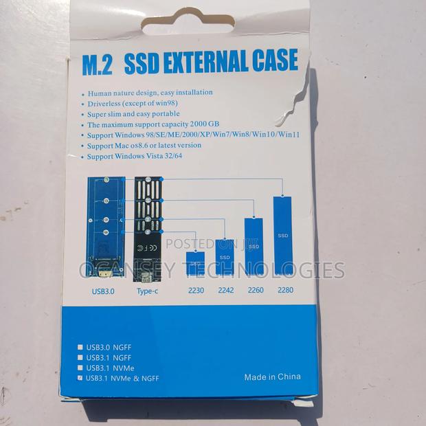 Original USB 3.2 Gen 2 to M.2 NGFF Nvme 2 in 1 SSD Case photo 6