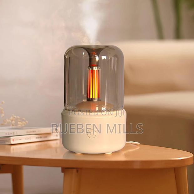 Portable White Candlelight Flame Air Diffuser · Photo 2