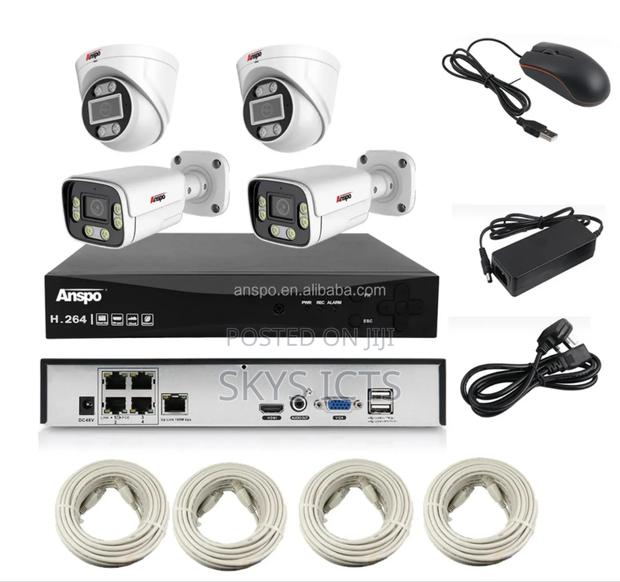 Anspo 4 Channel IP Poe CCTV Kit