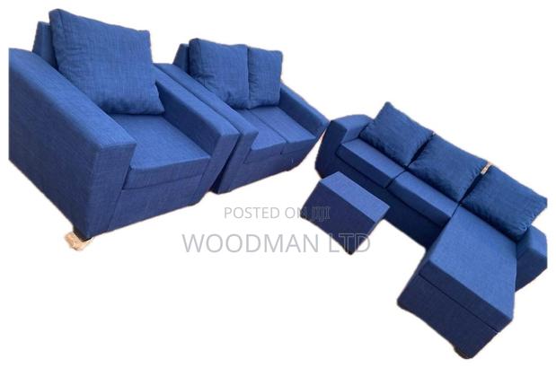 L Shape Sofa, Double Single Seater With Center Table · Photo 2