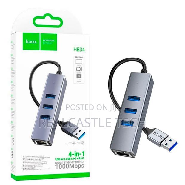 Hoco HB34 4-in-1 Gigabit Ethernet Adapter photo 2