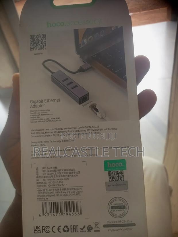 Hoco HB34 4-in-1 Gigabit Ethernet Adapter photo 6