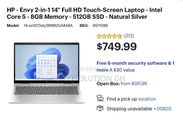 New Laptop HP Envy X360 8GB Intel Core I5 SSD 512GB photo 3