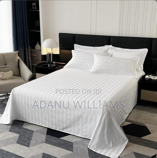 Luxury Striped Cotton Bedsheet Set 6pcs(Comes in Diff Colors · Photo 4