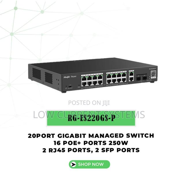 Ruijie 20 Port Gigabit Managed Poe+ Switch Network 250w Sfp+ · Photo 3