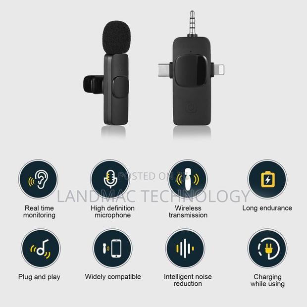 Wireless Mic - Black3-in-1 Wireless Collar Clip Microphone · Photo 4