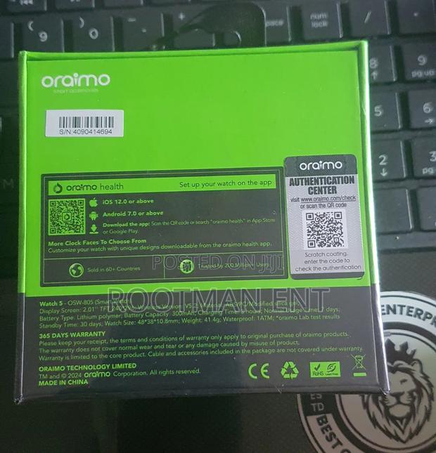 Oraimo Watch 5 2.01 "Hd Panda Glass Smart Watch photo 3