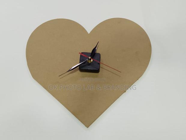 Already Cut Heart Photo Lamination Board With Clock Engine