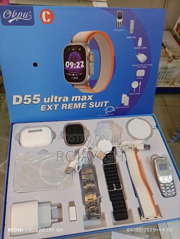 Smartwatch With Mini Nokia Phone, Airpod, Power Bank - Black photo 2