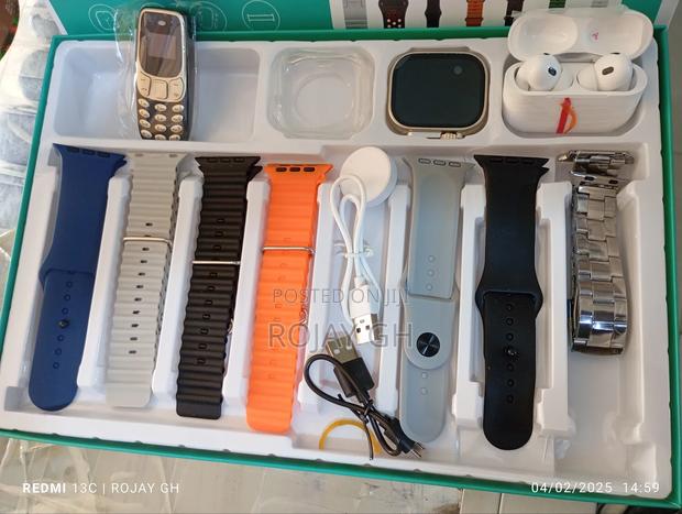 X9 Plus Smartwatch With Mini Phone, Airpod Extra 7-Straps photo 4