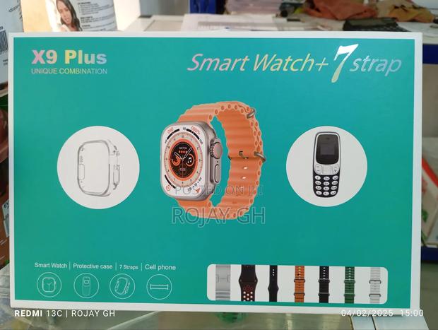 X9 Plus Smartwatch With Mini Phone, Airpod Extra 7-Straps photo 5