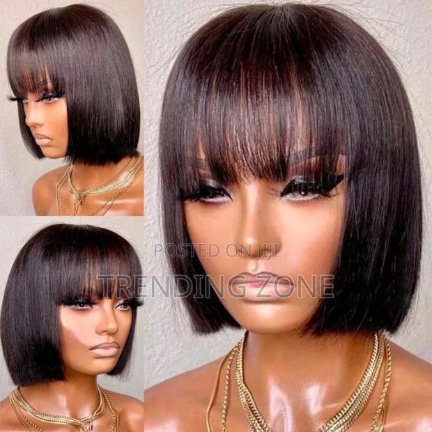 “10 Inches” Fringe Human Hair Wig