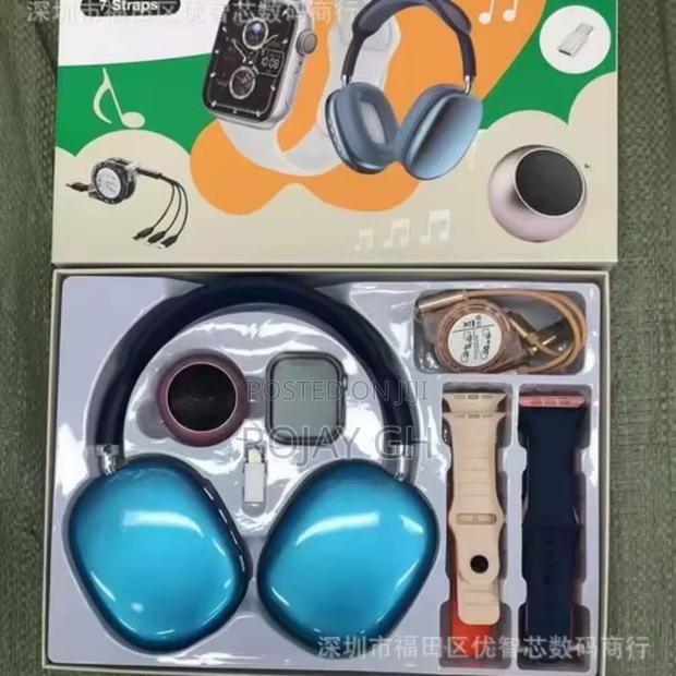 Ultra D-P9 Smart Watch Mini Fan, Airpod - Blue photo 2