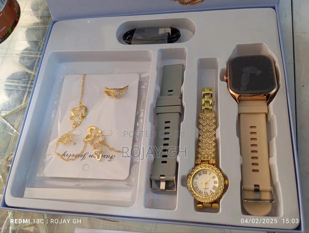 D15 GS Smartwatch With Quartz Watch, Chain, Earrings, Etc. photo 3