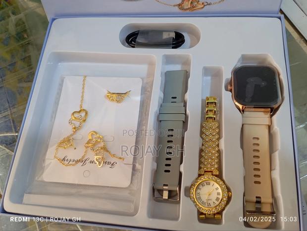 D15 GS Smartwatch With Quartz Watch, Chain, Earrings, Etc. photo 5