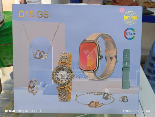 D15 GS Smartwatch With Quartz Watch, Chain, Earrings, Etc. photo 6