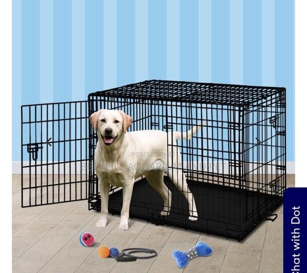 Large Metallic Black Dog Cage · Photo 4