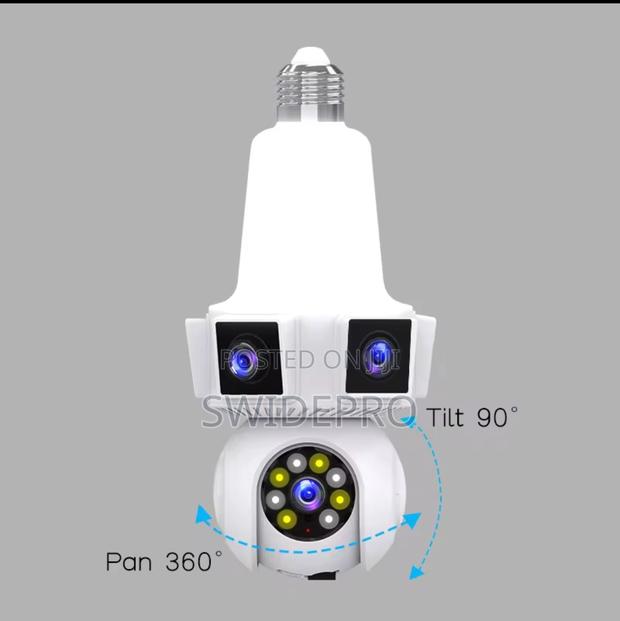 Triple Lens V380 Pro CCTV Camera Bulb photo 3